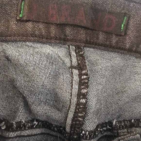 J Brand Coated Dark Brown Moto Jeans 29 - Picture 3 of 7